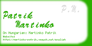 patrik martinko business card